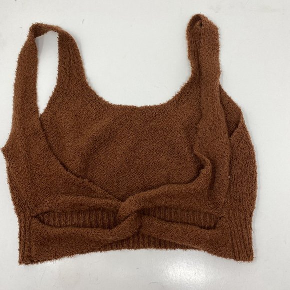 Reformation Knit Isle Teddy Crop Top Brown Small - Picture 3 of 7